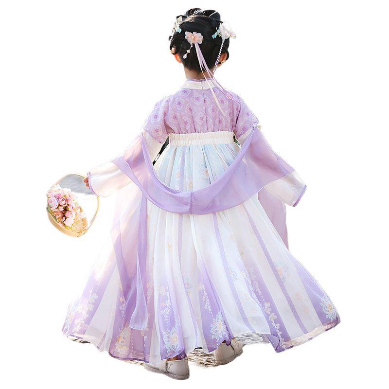 2026 Hanfu Girls Fairy Dress: Autumn Tang Suit Skirt, Ancient Style Children's Costume for Spring & Summer