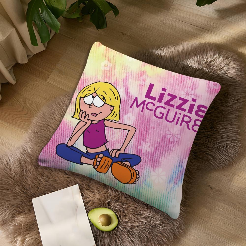 Cartoon Christmas L-Lizzie M-McGuire Girl Cushion For Bedroom Car Coffee Shop Room and Living Room Sofa Decorative PillowCover