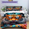 3pcs Tiger Print Duvet Cover Set -Includes 1 Duvet Cover and 2 Pillowcases, No Quilt Core, All-Season Home Decor  yy251111174