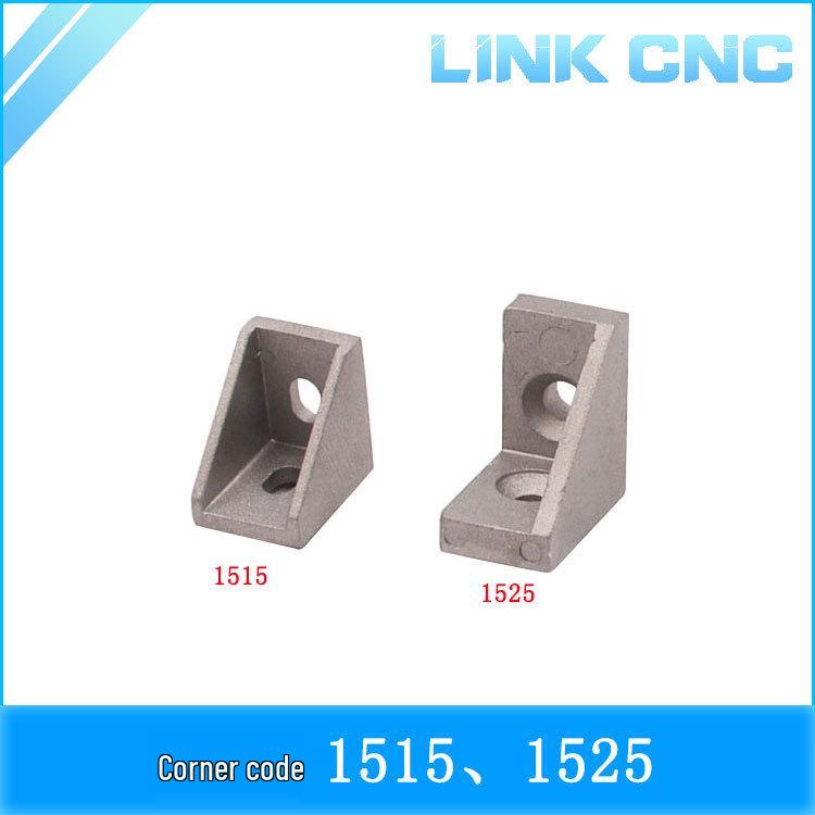 3D Printer CNC Aluminum Profile Right Angle Bracket Connector, 1515/1525 Compatible Silver 1515