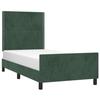 VidaXL Bed Frame with Headboard Dark Green 90x200 Cm Velvet3125675