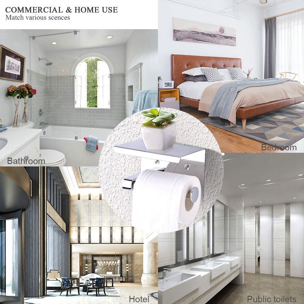 Wall Mounted Tissue Holder, SUS304 Stainless Steel Bathroom Toilet Paper Holder