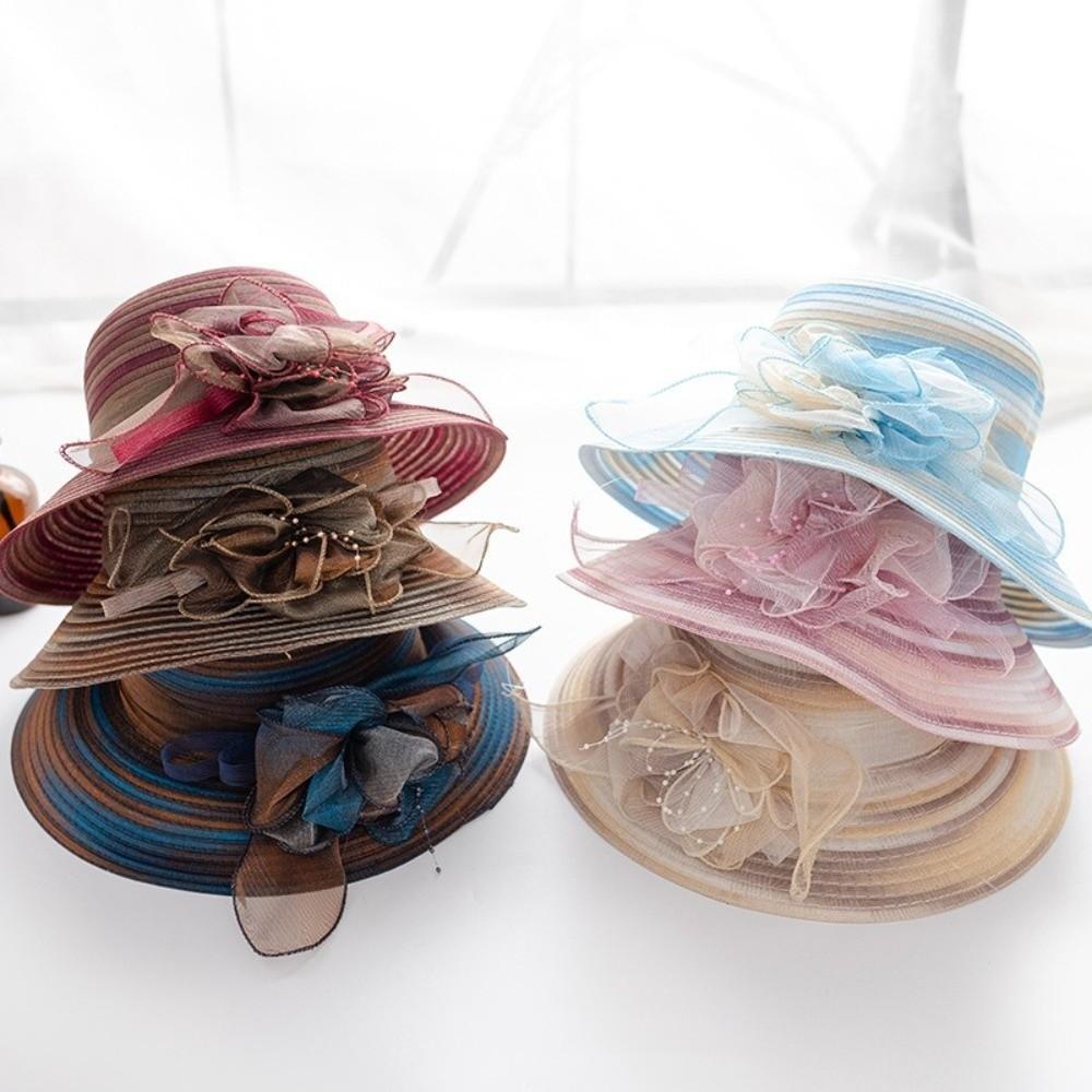 Lace Women Sun Hat Flower Sun Protection Hat Panama Hat Sunshade Fisherman Cap Lady