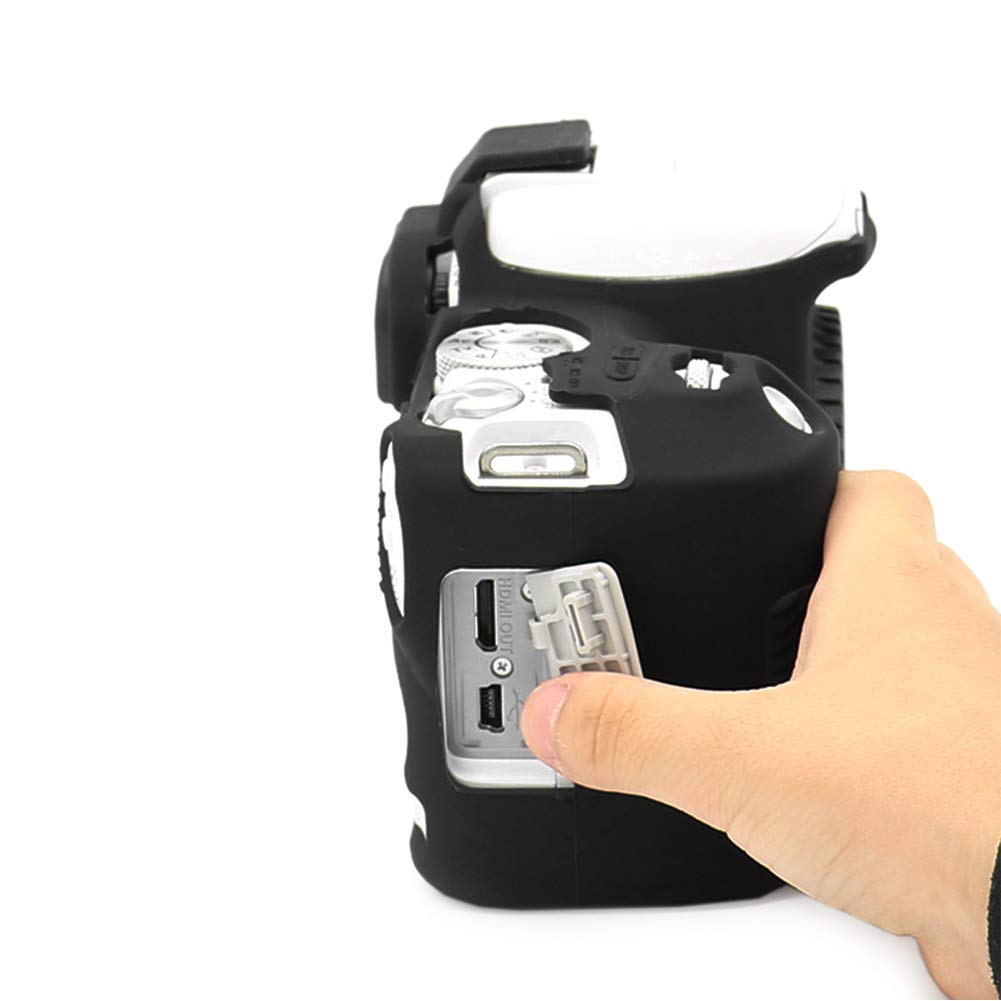 Kinokoo CANON Canon EOS KISS X9 EOS KISS X10 Silicone Cover Camera Case Camera Cover / (BK)