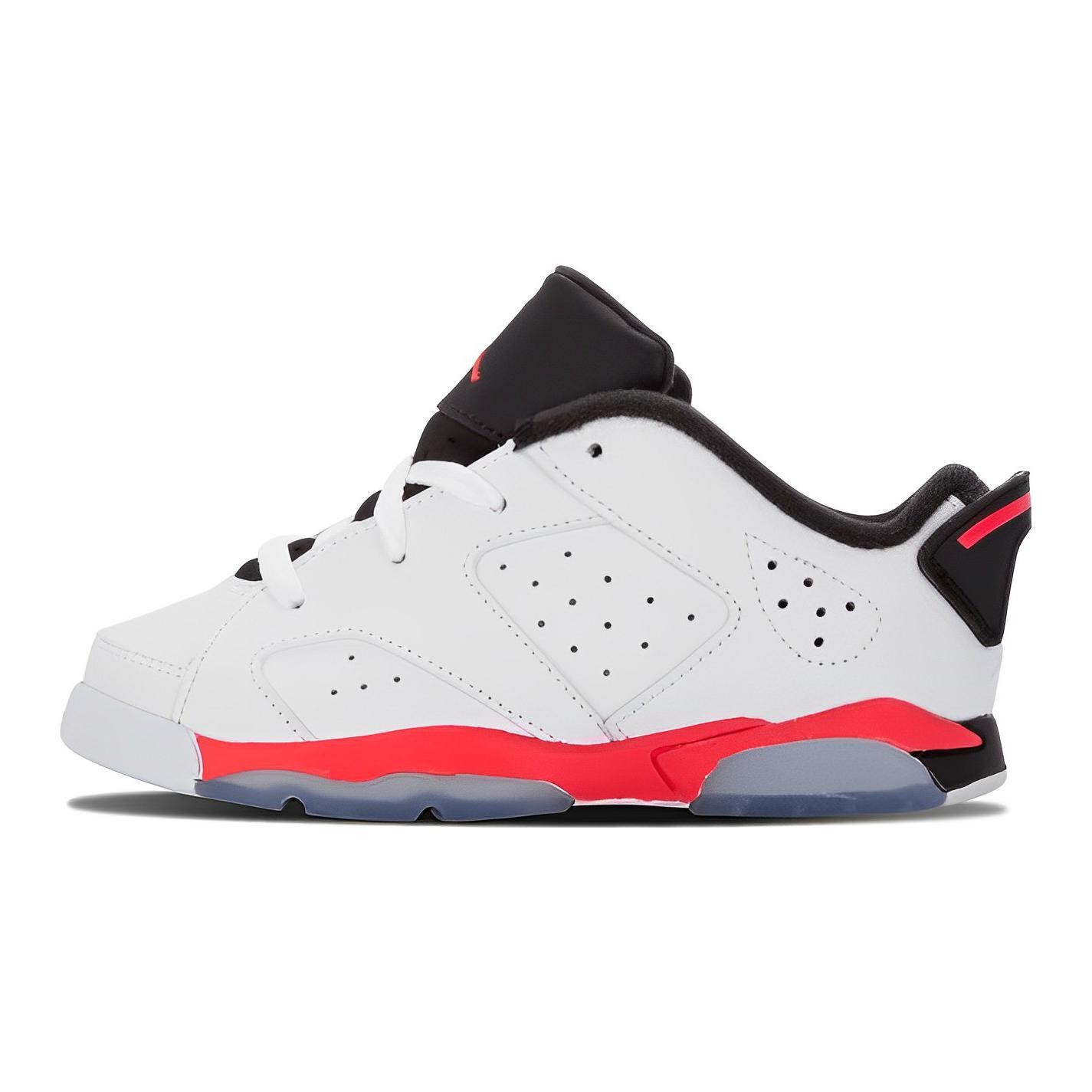 

New Jordan 6 Retro Low White Infrared 23 Black GS 768883-123 23.5