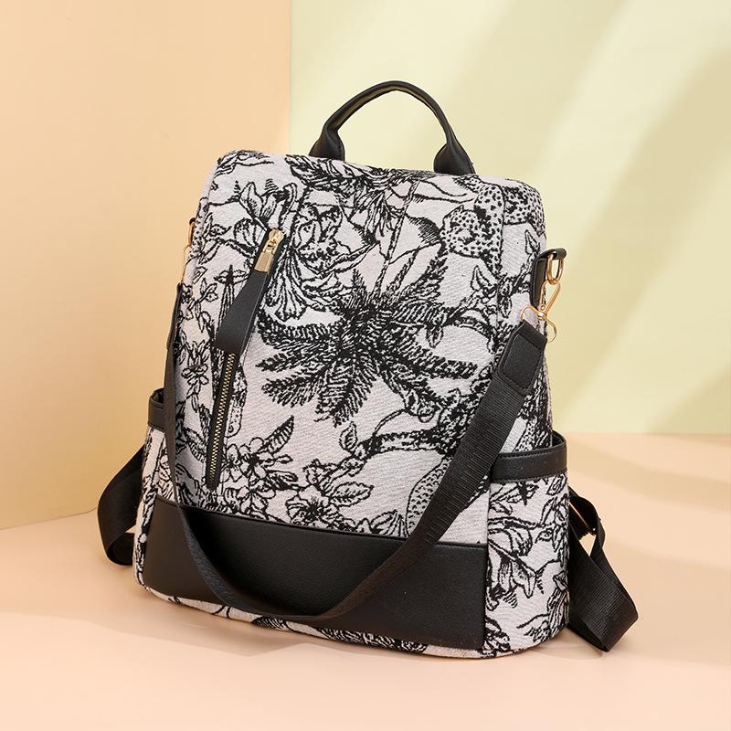 Multi-purpose Bag Women's New American Retro Trend Backpack Large Capacity Simple Niche Women's Backpack
