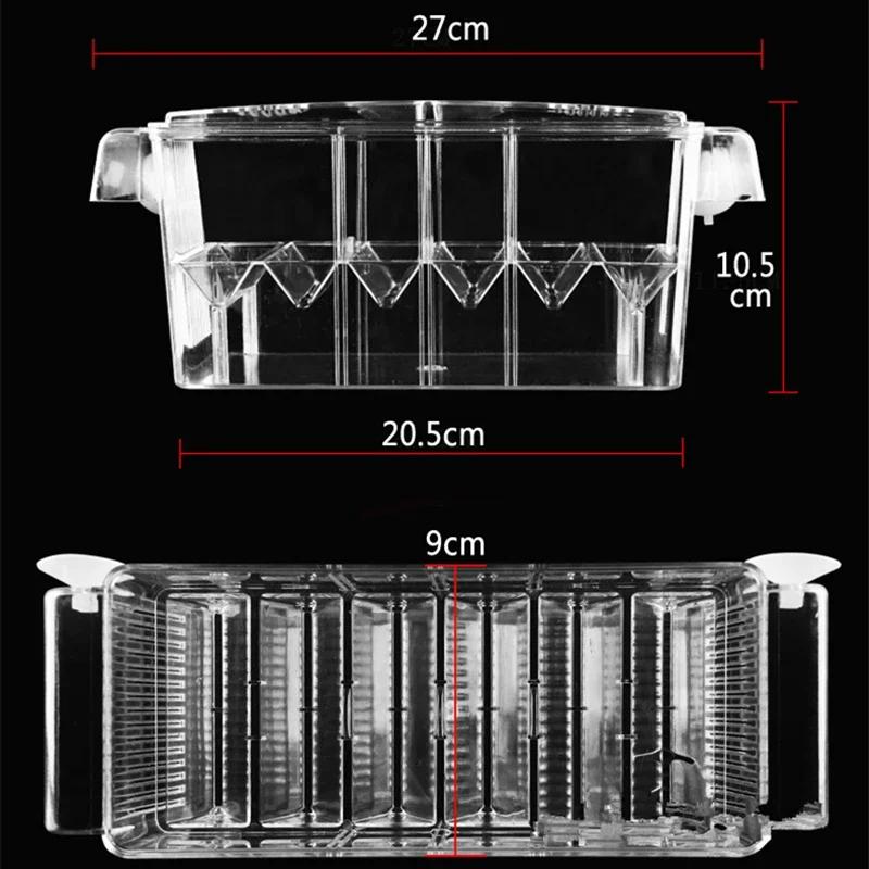 Multifunctional Fish Aquarium Fish Box High Clear Fish Tank Isolation Box Double Layer Guppy Breeding Hatching Incubator