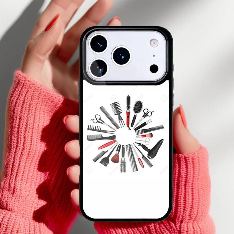 

Hair Stylist Tools Phone Case for iPhone 17 16 15 14 13 Pro Max Back Cover for 12 11 Pro Coque iPhone Air