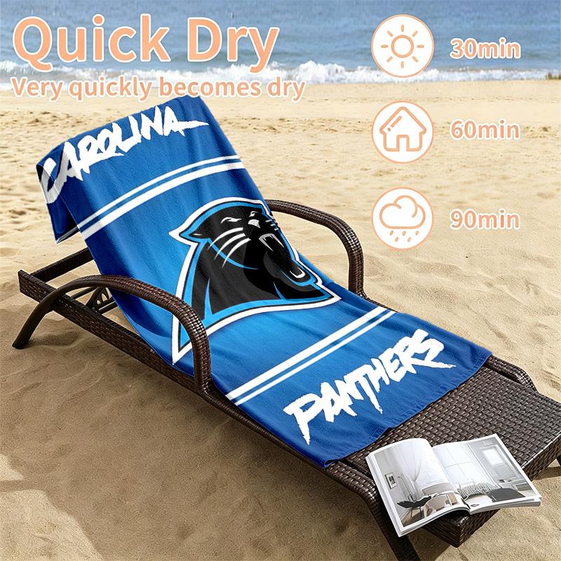 Carolina Panthers Beach towels also serve as bath towels summer essential a musthave for the outdoors the beach and the pool