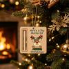 Personalized Cash Gift Tags Rustic Santa Reindeer Money Holder Ornament, Wooden Card Reusable Holiday Clip with Slot, Christmas Tree Hanging