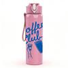 1PC Coffee Club Cup Drink Retro Print 750ml Color Plastic Sports Water Bottle Leakproof Flip Straw Lid Suitable for Sports Office Home Use