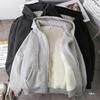 Sweater Men's Early Spring New Autumn and Winter Niche Hooded Design Sense Fleece Thickened Men's and Women's Jackets