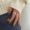 Schattige Minimalistische Imitatie Parel Ringenset voor Vrouwen Koreaanse Mode Onregelmatige Parel Vingerringen Nieuwe Trend Dames Sieraden Cadeaus