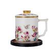 Golden Jade Ceramic Tea Cup with Lid & Filter - Large Capacity Office & Gift Cup