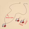 Santa Claus Pendant Earrings & Necklace Set: Festive Women's Jewelry