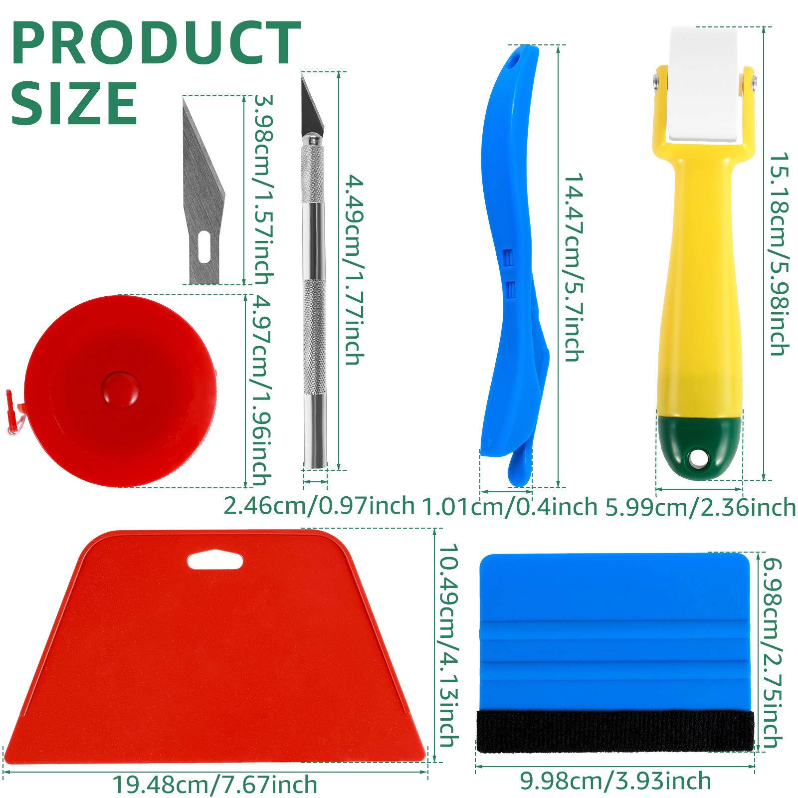 Набор инструментов для разглаживания обоев 11 шт. Гибкий инструмент для обоев самоклеящихся с шовным валиком, рулеткой, скребком, инструмент для обоев