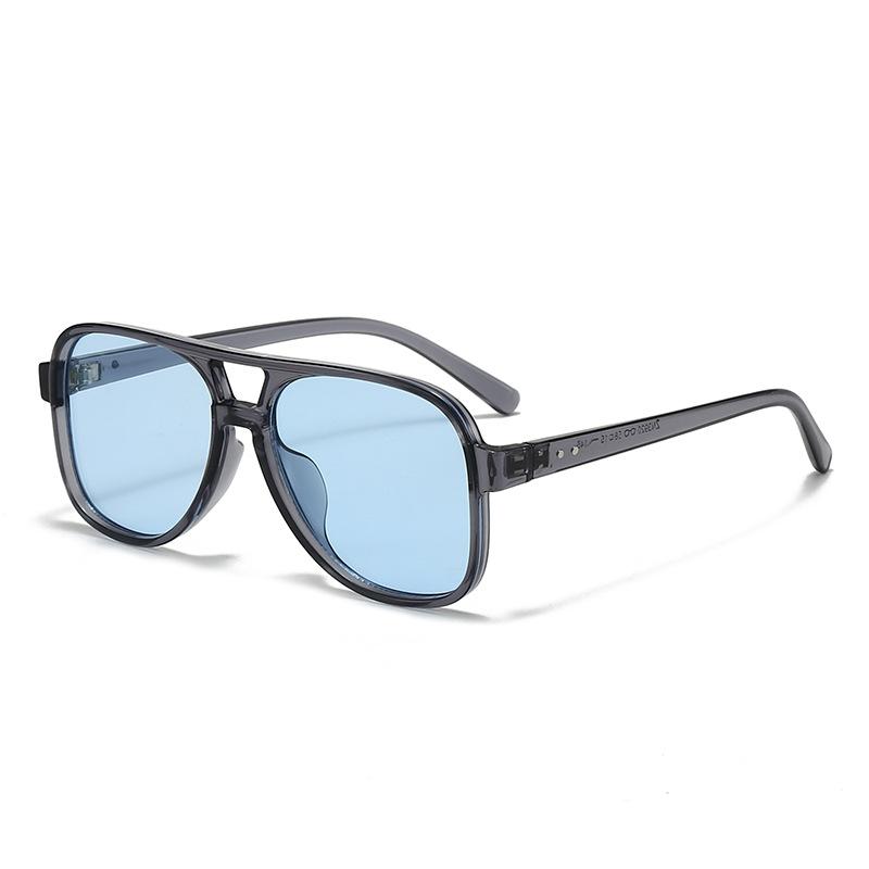 Fashion European and American pilots men's UV-proof sunglasses women's plain face small trend versatile sunglasses