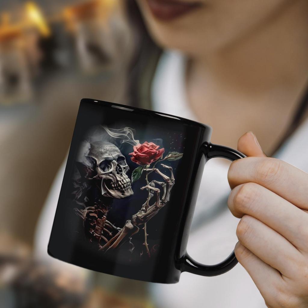 Skull Ceramic Coffee Mug Water Cup Gift