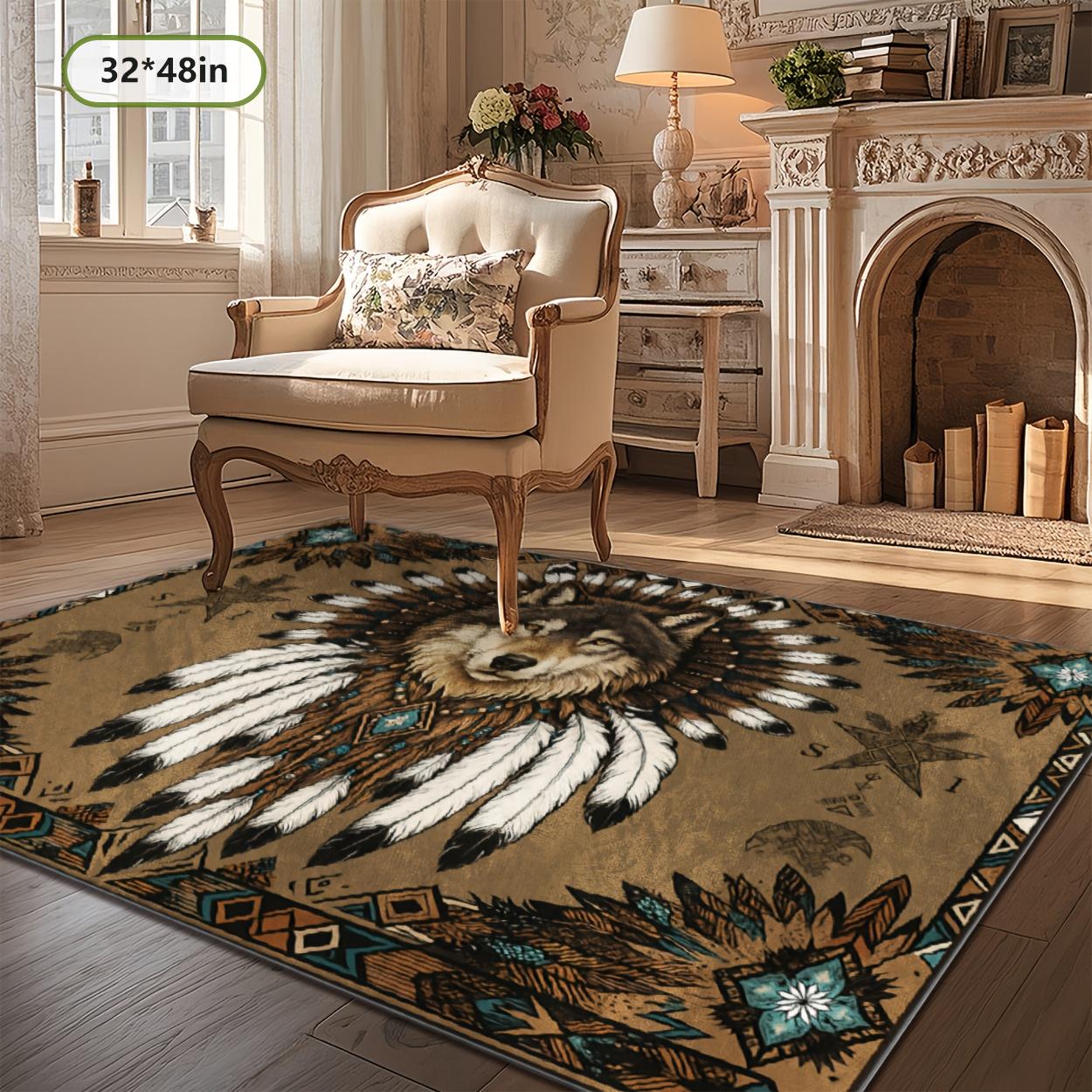 

Cashmere-like Printed Pattern, Exquisite Carpet,Suitable for Living Room, Sofa Cushion, Door Mat, Bedroom, Outdoor, Mall, Cafe and More 80cm x 120cm