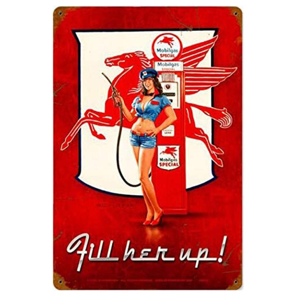 Pinup Girls Garage Metalowe Blaszane Znaki Plakaty Artystyczne na Ścianę Tabliczka Znak Vintage Żelazny Obraz Dekoracja do Domu Kawiarni Garażu Klubu Ba
