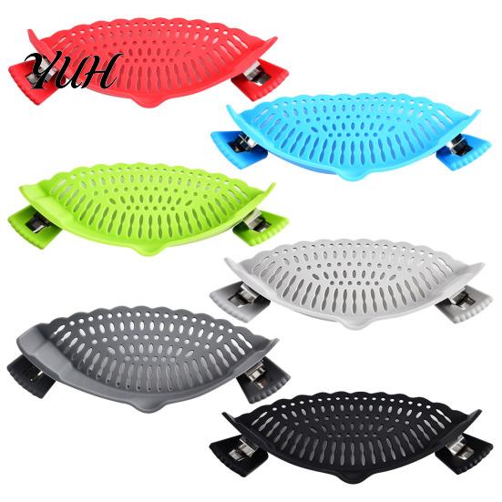 Practical Kitchen Accessory for Home Silicone Pot Edge Strainer, Clip-on Colander Pasta Vegetables, Multipurpose Food Strainer Non Slip Drainer