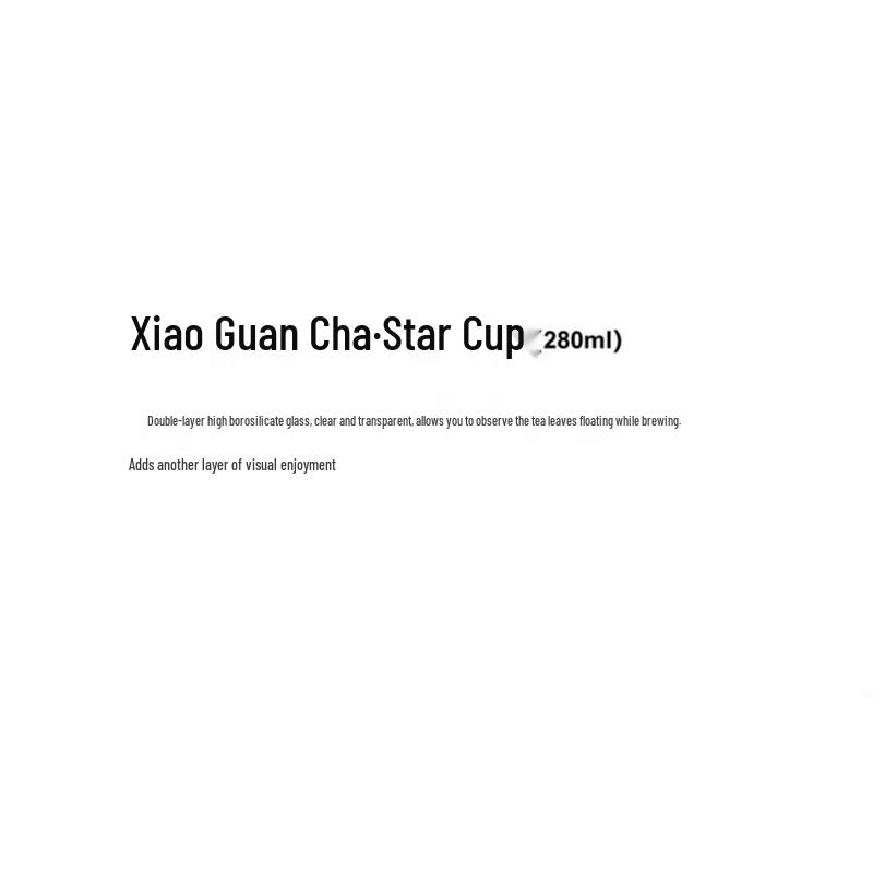 Xiaoguan Tea Elegant Double-Layer Glass Travel Tea Cup