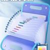 4-Handle Multi-Layer Accordion Folder: Large Capacity Student Organizer Bag