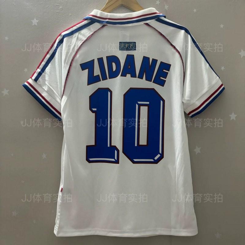 Retro Football Jersey Classic France National Team Style Beckham Zidane Neymar Messi Ronaldo Vintage Soccer Training Shirt