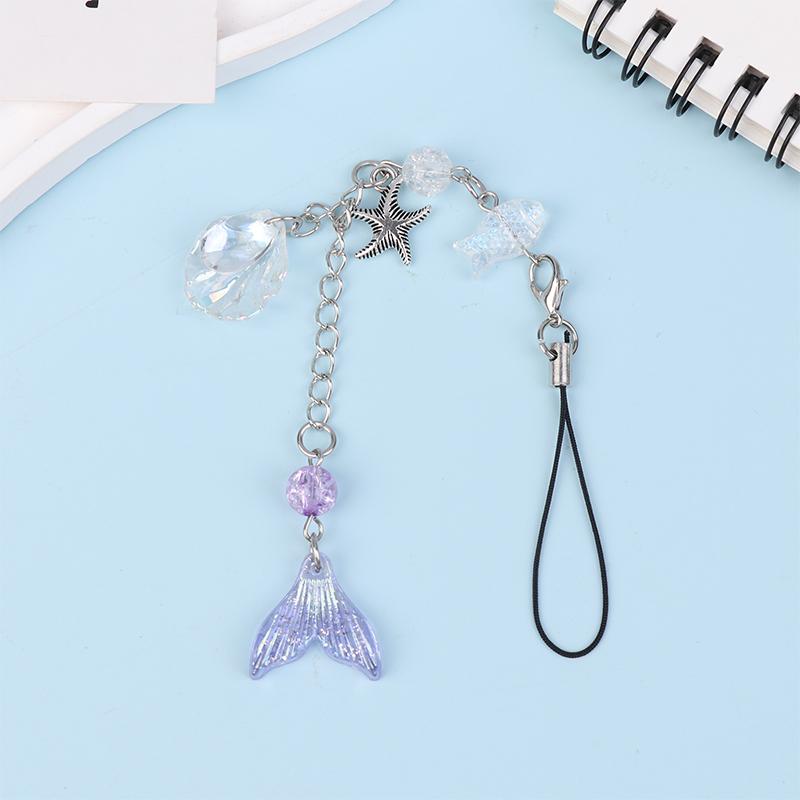 Sirenă stea de mare farmec telefon estetic șnur breloc breloc Y2K bijuterii geantă aparat de fotografiat pandantiv accesorii lucrate manual