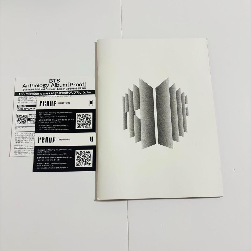 [USED] BTS PROOF Album (with trading card postcard sticker)