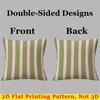 Pink & Green Stripe square Jacquard Pillow Cover for Sofa Office Waist Cushion Cover Home Decorative Pillowcase