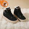 CRLAYDK Fashion Women's Winter Sneakers Fur Lined PU Leather Platform Shoes Walking Casual Ankle Botas Sports High Top Tennis