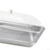 304 Stainless Steel Serving Tray with Dome Lid Food Rectangular Platter for