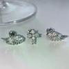 3/4Pcs Angel Wings Cross Earrings Shiny Vintage Luxury Ear Studs Fashion Couple Women Personality Jewelry Daily Party Gift