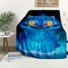 1Pc HUNTR/X Derpy Cats Print Flannel Blanket, High quality Digital Printing, Comfortable for All Seasons, Home DecorGifts821056