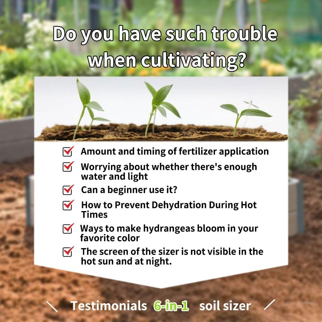 6 In 1 Soil Survey Analyzer Moisture Tester Tool Multifunctional Garden Plant Soil Water Measurement Meter