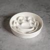 Elevated Ceramic Slow Feeder Bowl for Dogs Cats, Anti-Choking Maze Bowl with Iron Stand, Non-Slip Pet Food Bowl