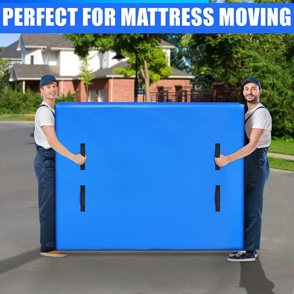 Heavy-Duty Mattress Packaging Cover, with Sturdy Handles & Heavy-Duty Zipper, Essential Bag for Moving & Storage