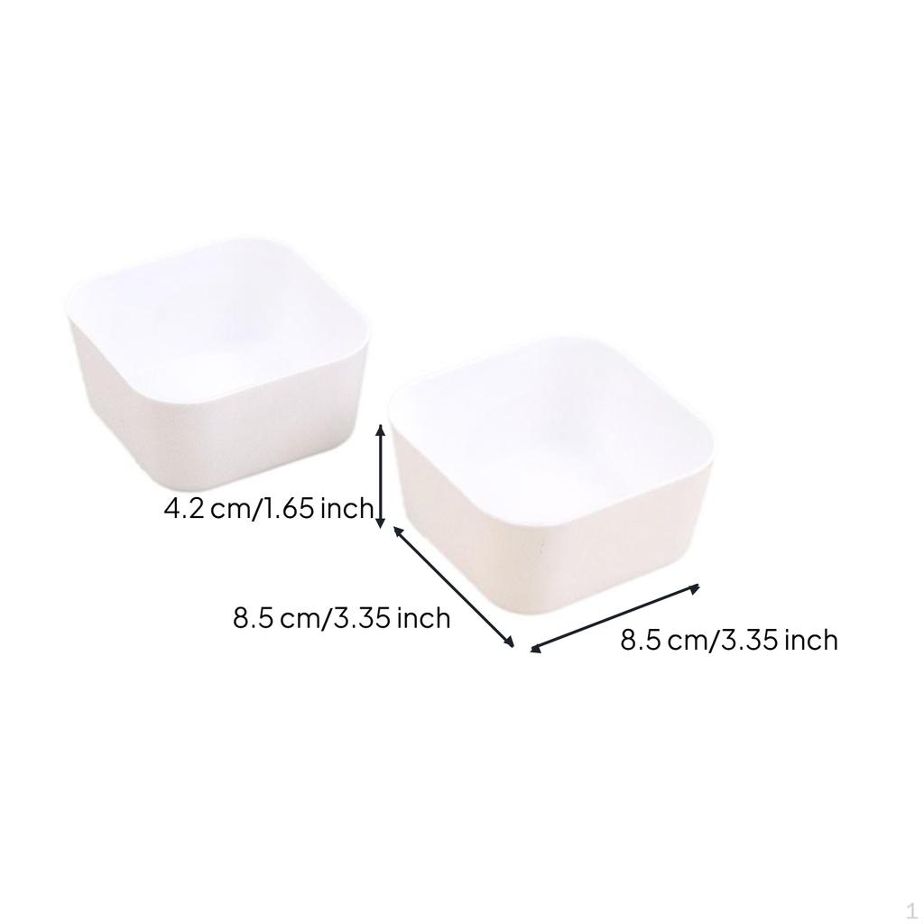 Desktop Organizer with Stackable Frosted Finish for Office, Home, Makeup Storage 291 Long 2pack