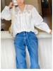 Autumn New White French-Style Women's Long Sleeve Shirt