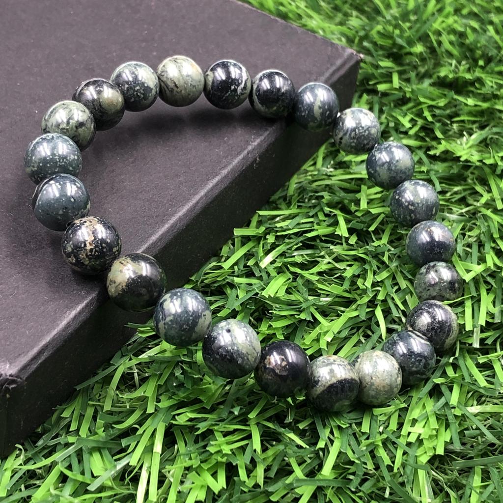8mm Natural Kambaba Jasper Gemstone Round Beads Bracelet 7.5" Unisex Beads Jewelry For Birthday Gift RBB-9