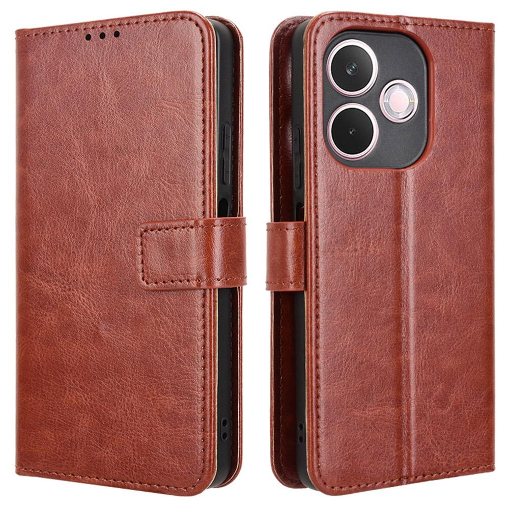 For Oppo A5 Pro 5G Deksel Crazy Horse Tekstur PU Lær Telefon Lommebokdeksel