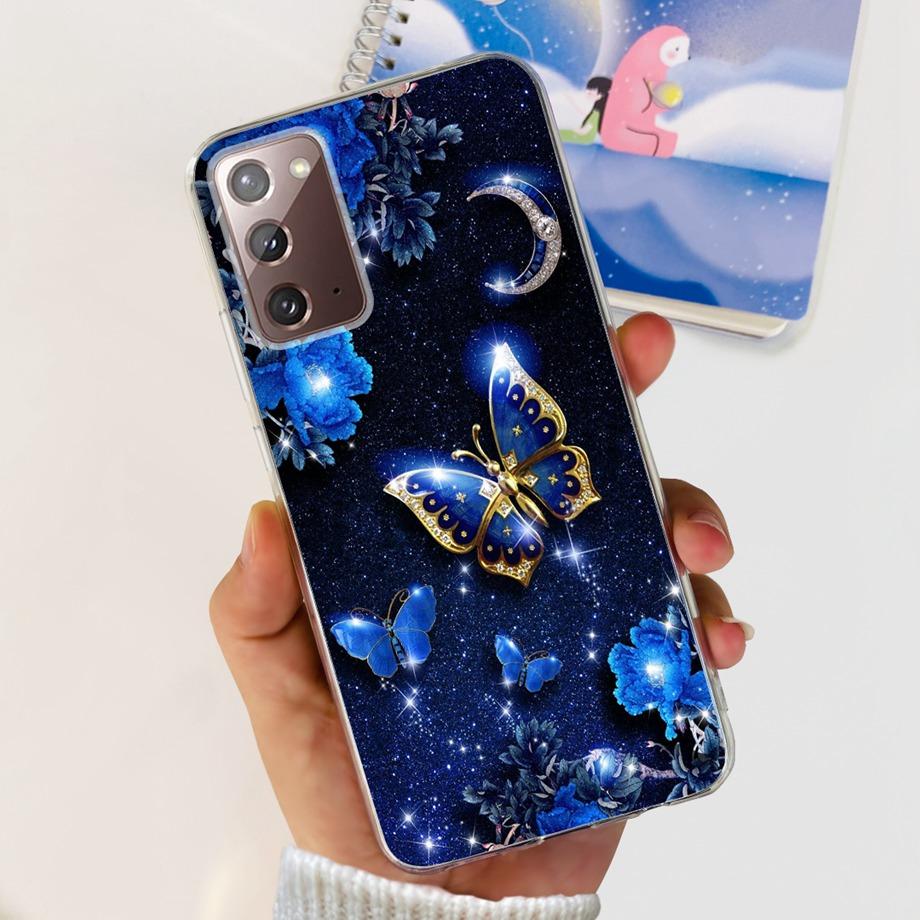 Für Samsung Galaxy Note 20 Ultra Hülle Weiches Silikon Klare Rückseite Kameraschutz Samsung Note20 5G TPU Hülle Bemalte Capa