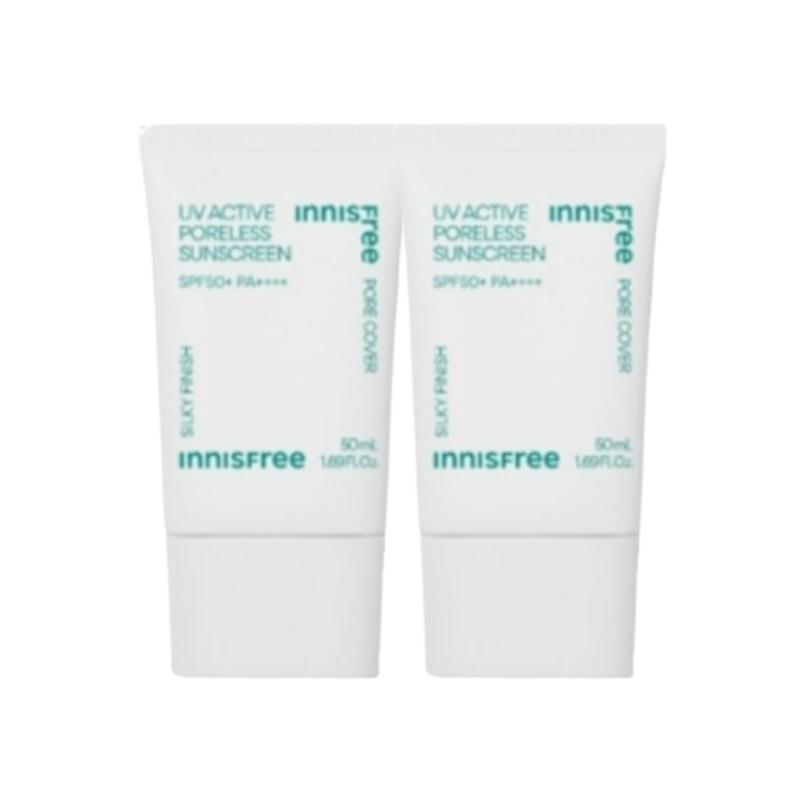 Innisfree UV Active Poreless Sunscreen SPF50+ PA++++ 50ml | Strong UV Protection & Pore Blurring | Lightweight Matte K-Beauty Sun Cream