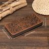 Men's Zip Long Wallet Natural Cow Skin Purse Leather Credit Bank Card Cash Cell Phone Wallets Men Women Male High Quality