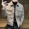 Short Woolen Jacket Men's Trendy Autumn and Winter  New Plaid Jacket Versatile Coat