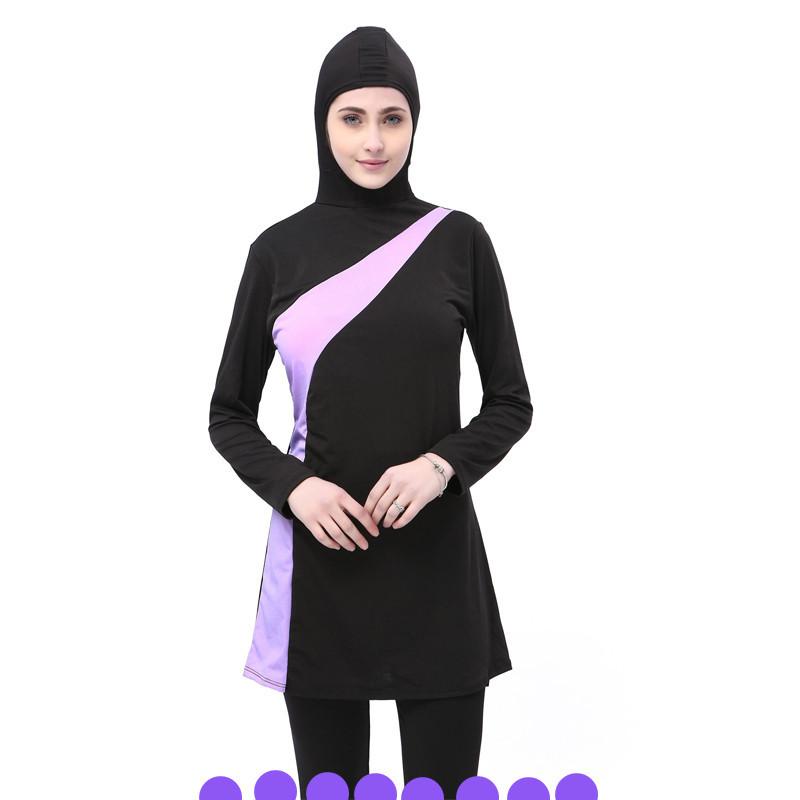 Womens Muslim Modest Islamic Full Cover Burkini Beach Swimming Costume Swimwear