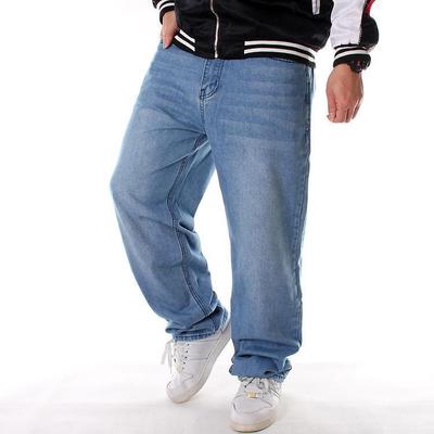 Hellblaue Hip-Hop-Skateboard-Jeans für Herren in Übergröße