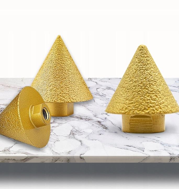 FREZ STOŻKOWY DIAMENTOWY DO GRESU PŁYTEK SZKŁO OTWORNICA M10 2-50 mm