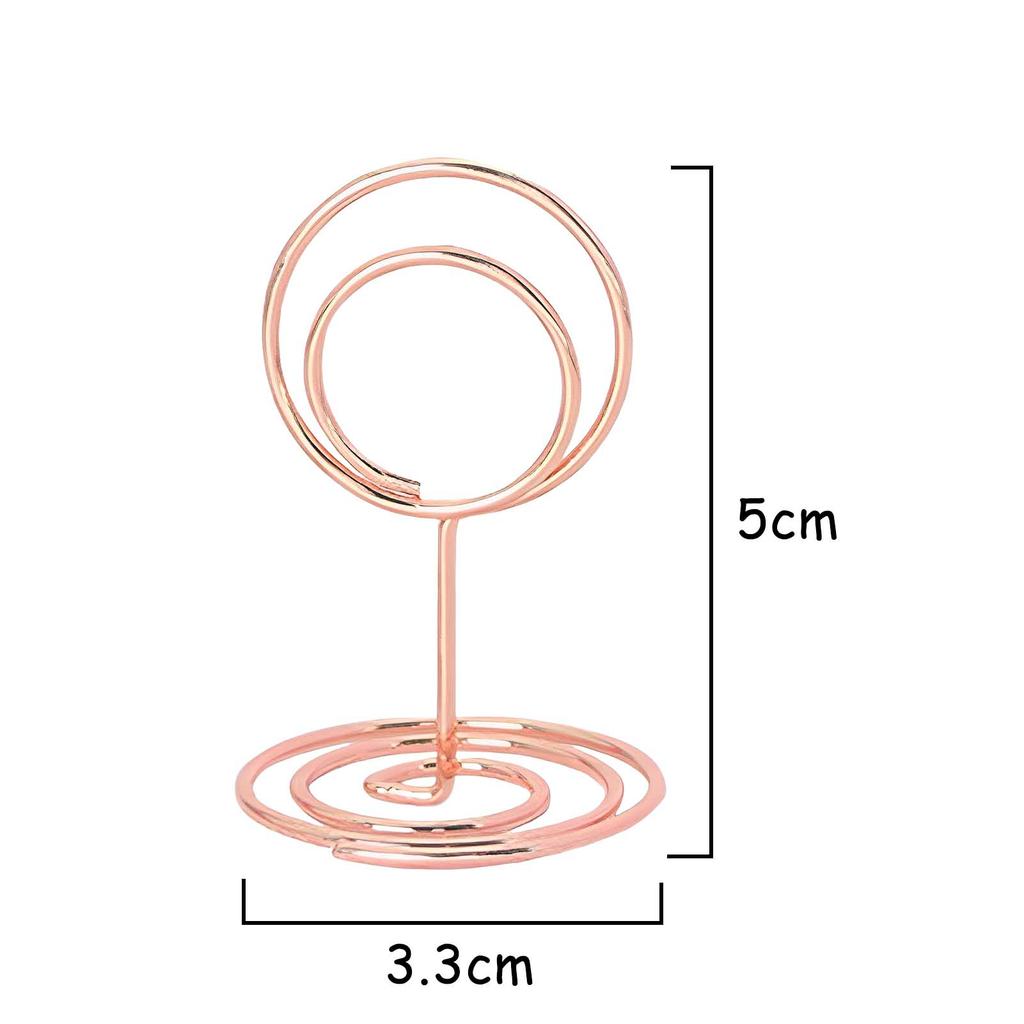 Platzkartenhalter 5 Stück Stilvoller Mini Metallkreis Tischkartenhalter für Tischdekorationen Hochzeitsfeier